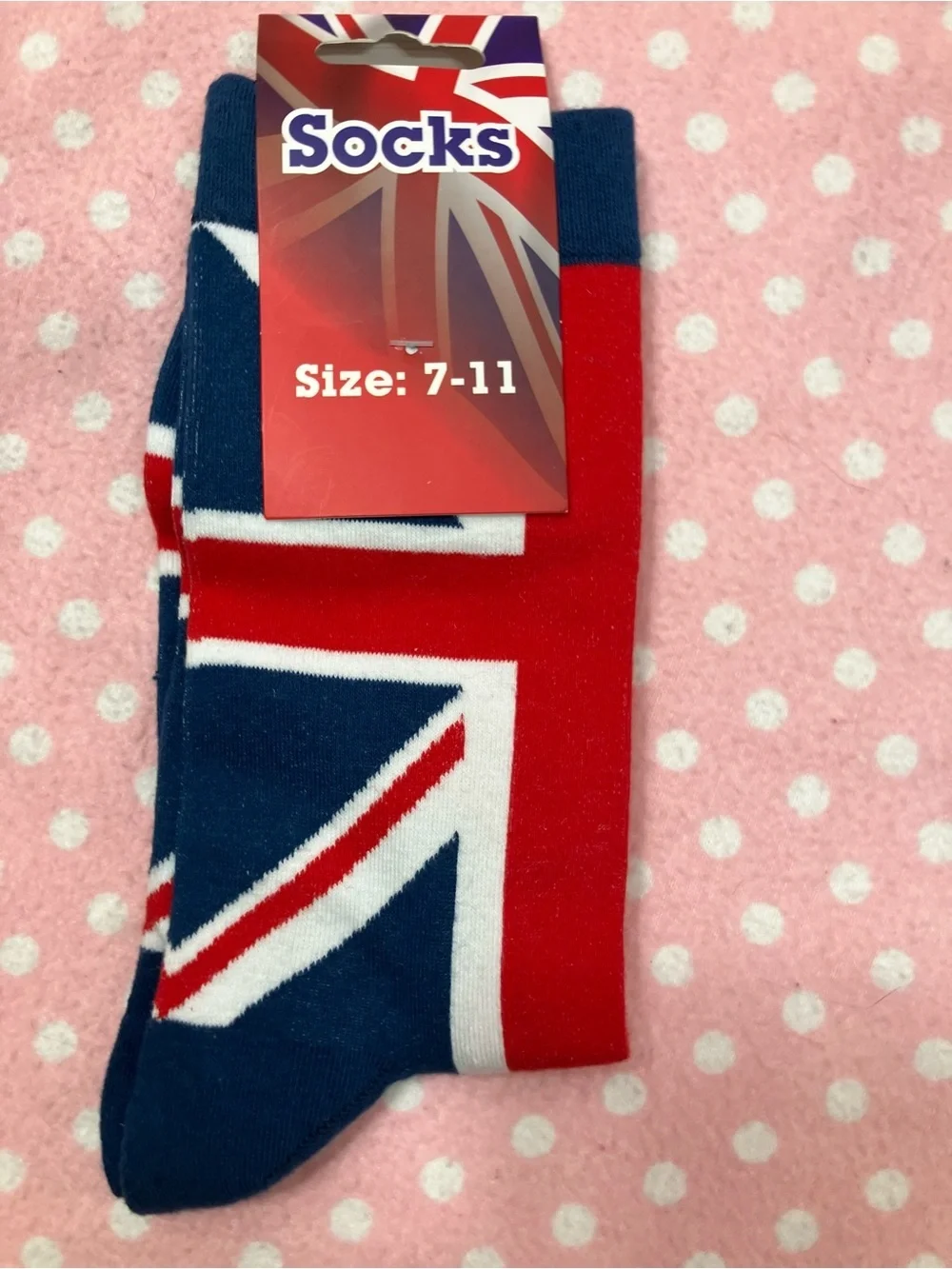 Union Jack Pattern Men's Crew Socks